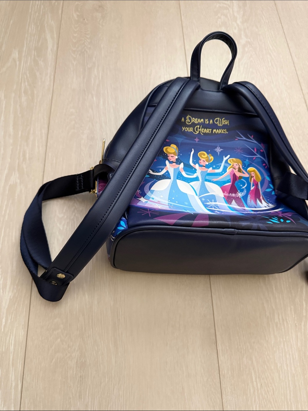 Loungefly Castle Carriage Mini Backpack - Navy, Light Blue, Purple - Picture 11 of 12